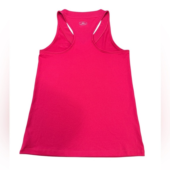 Under Armour HeatGear Sleeveless Tank Size Small Hot Pink VNeckline Racerback - Picture 4 of 10